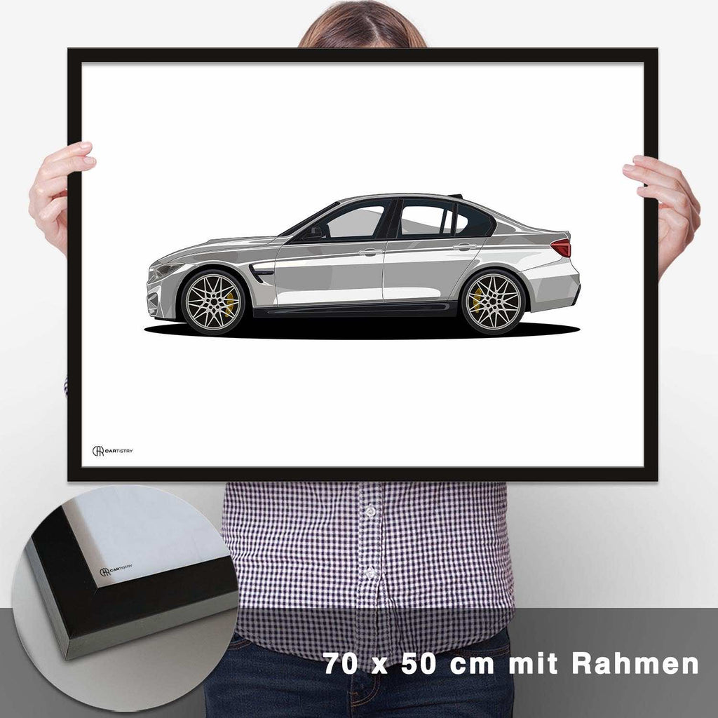 M3 F80 Artwork Poster Hell - CARTISTRY
