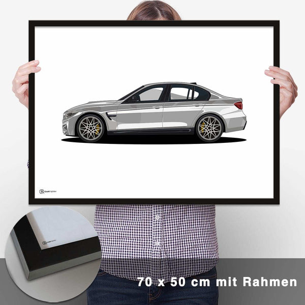 Lade das Bild in den Galerie-Viewer, M3 F80 Artwork Poster Hell - CARTISTRY