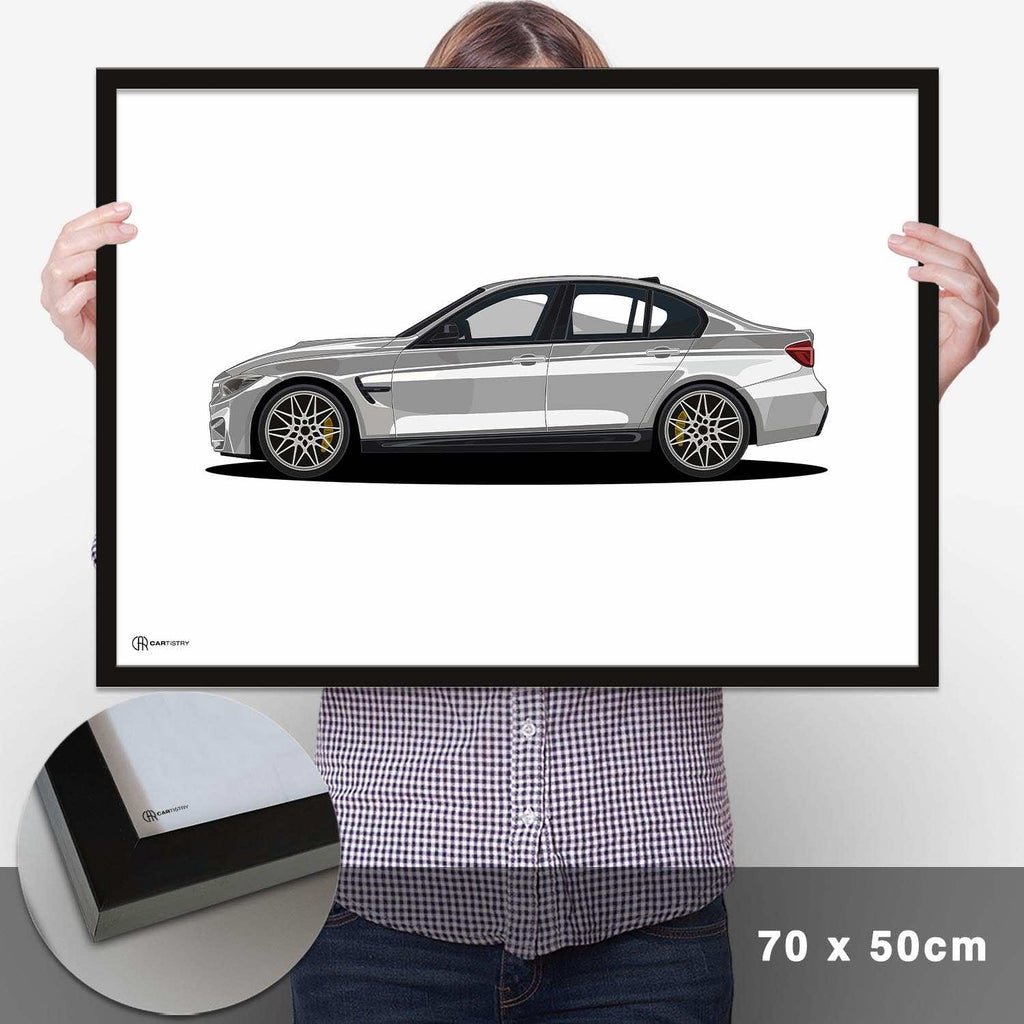 M3 F80 Artwork Poster Hell - Cartistry