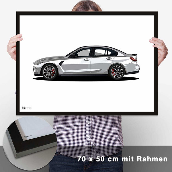 Lade das Bild in den Galerie-Viewer, M3 G80 Artwork Poster Hell - CARTISTRY