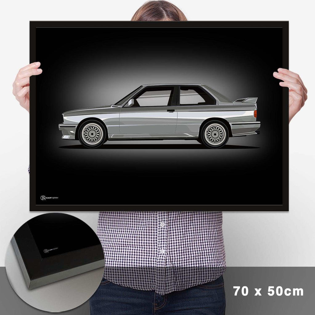 M3 E30 Artwork Poster Dunkel - Cartistry