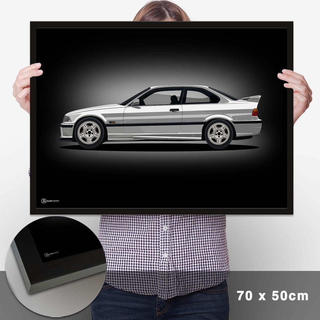 M3 E36 Artwork Poster Dunkel - Cartistry