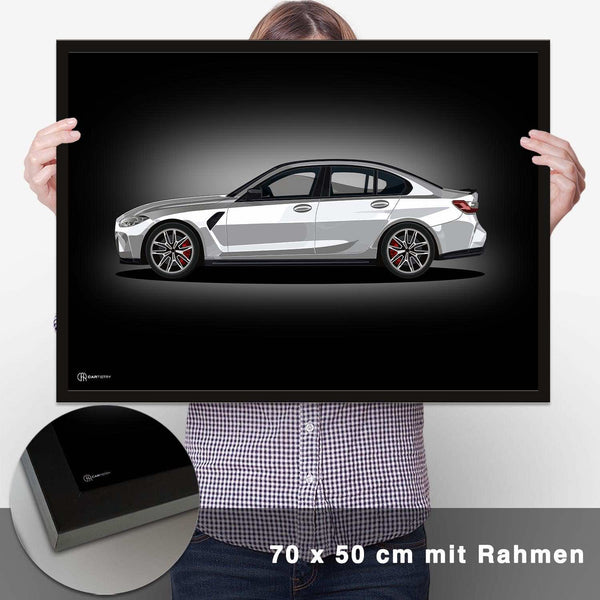 Lade das Bild in den Galerie-Viewer, M3 G80 Artwork Poster Dunkel - CARTISTRY