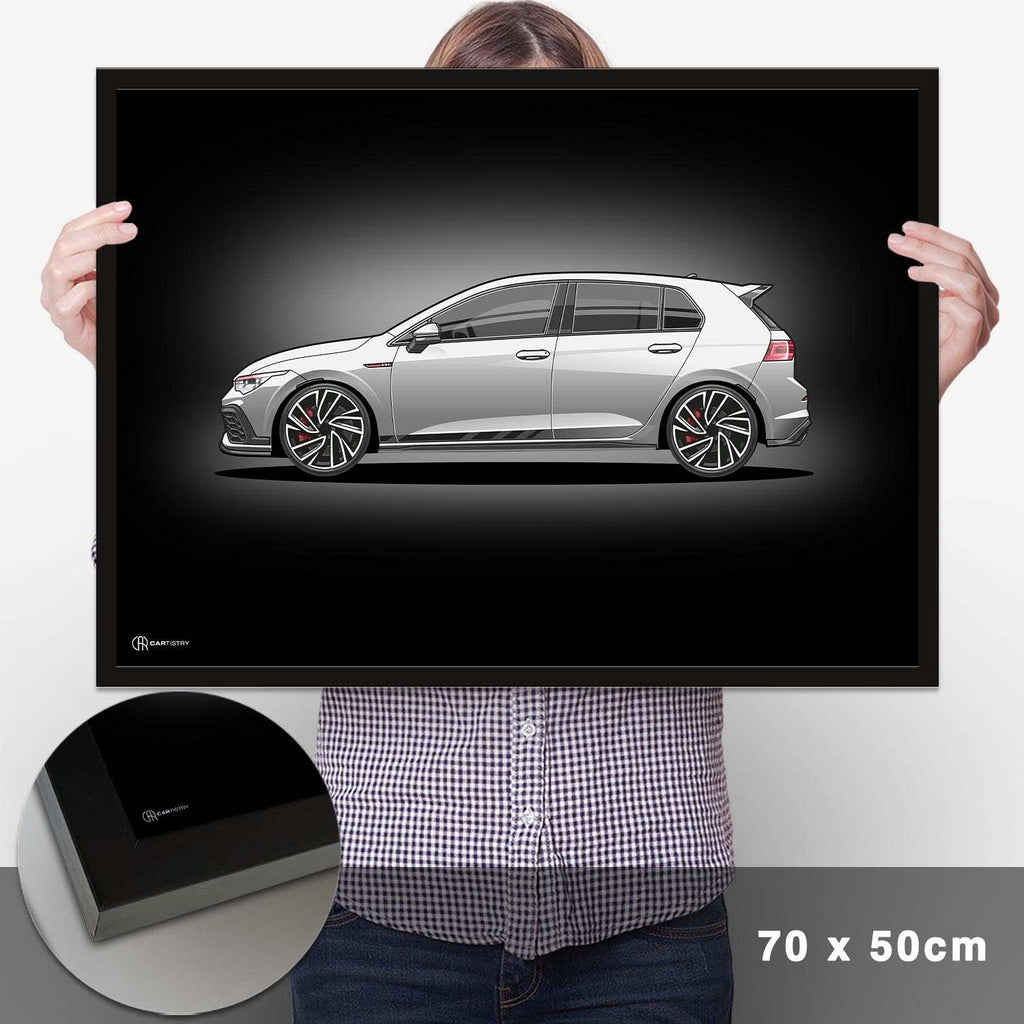 Golf 8 GTI Poster Dunkel - Cartistry
