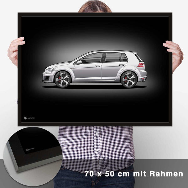 Lade das Bild in den Galerie-Viewer, Golf 7 GTI Poster Dunkel - CARTISTRY