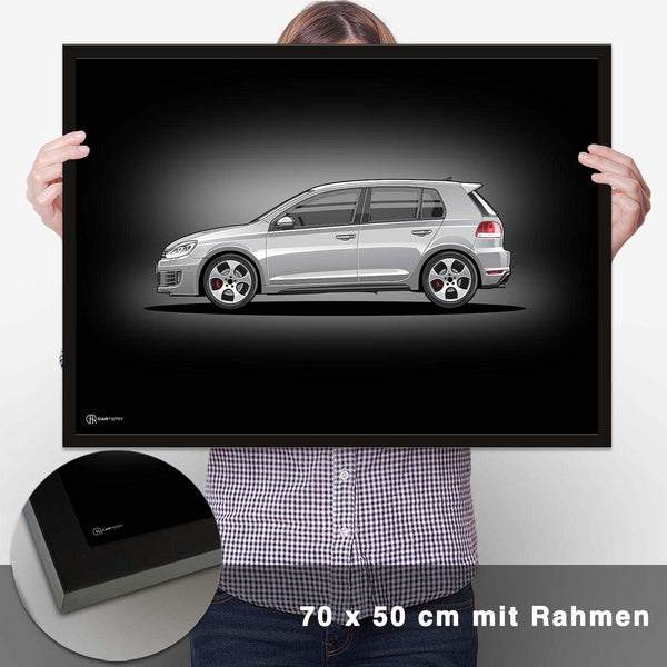 Lade das Bild in den Galerie-Viewer, Golf 6 GTI Poster Dunkel - CARTISTRY