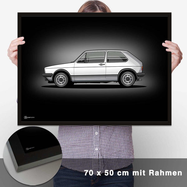 Lade das Bild in den Galerie-Viewer, Golf 1 GTI Poster Dunkel - CARTISTRY