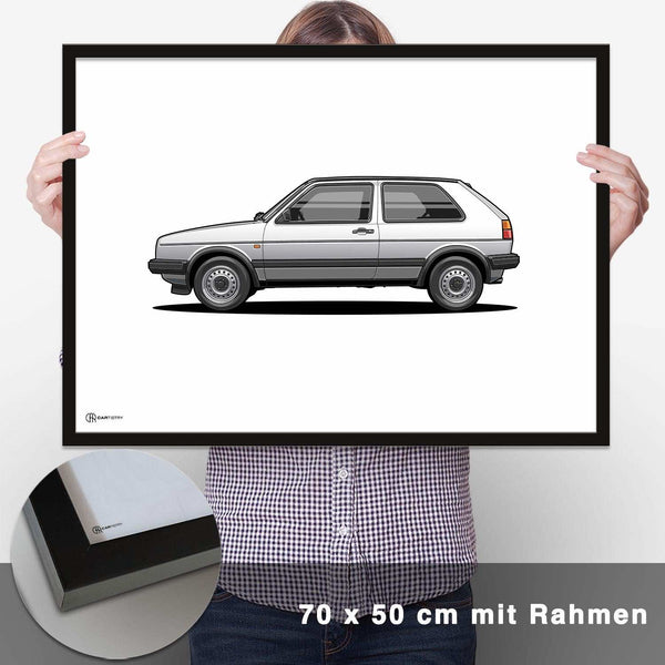 Lade das Bild in den Galerie-Viewer, Golf 2 GTI Poster Hell - CARTISTRY