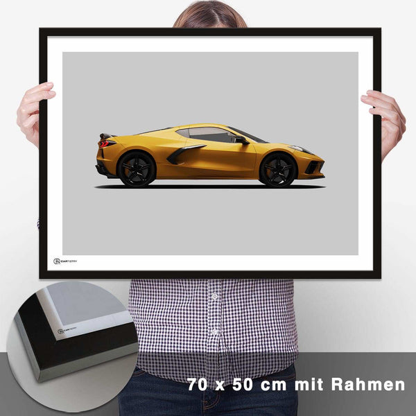 Lade das Bild in den Galerie-Viewer, Corvette C8 Poster Seite - CARTISTRY
