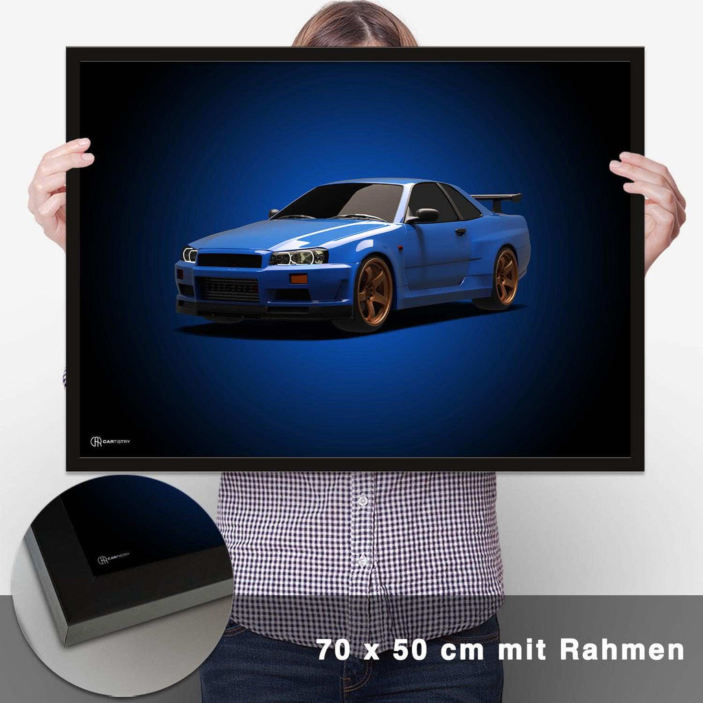 GT-R R34 Poster - CARTISTRY