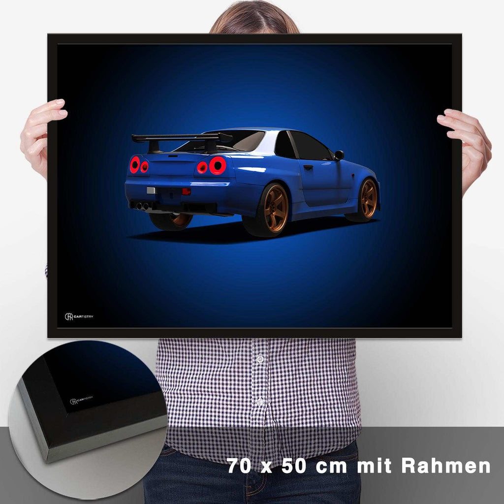 GT-R R34 Poster - CARTISTRY