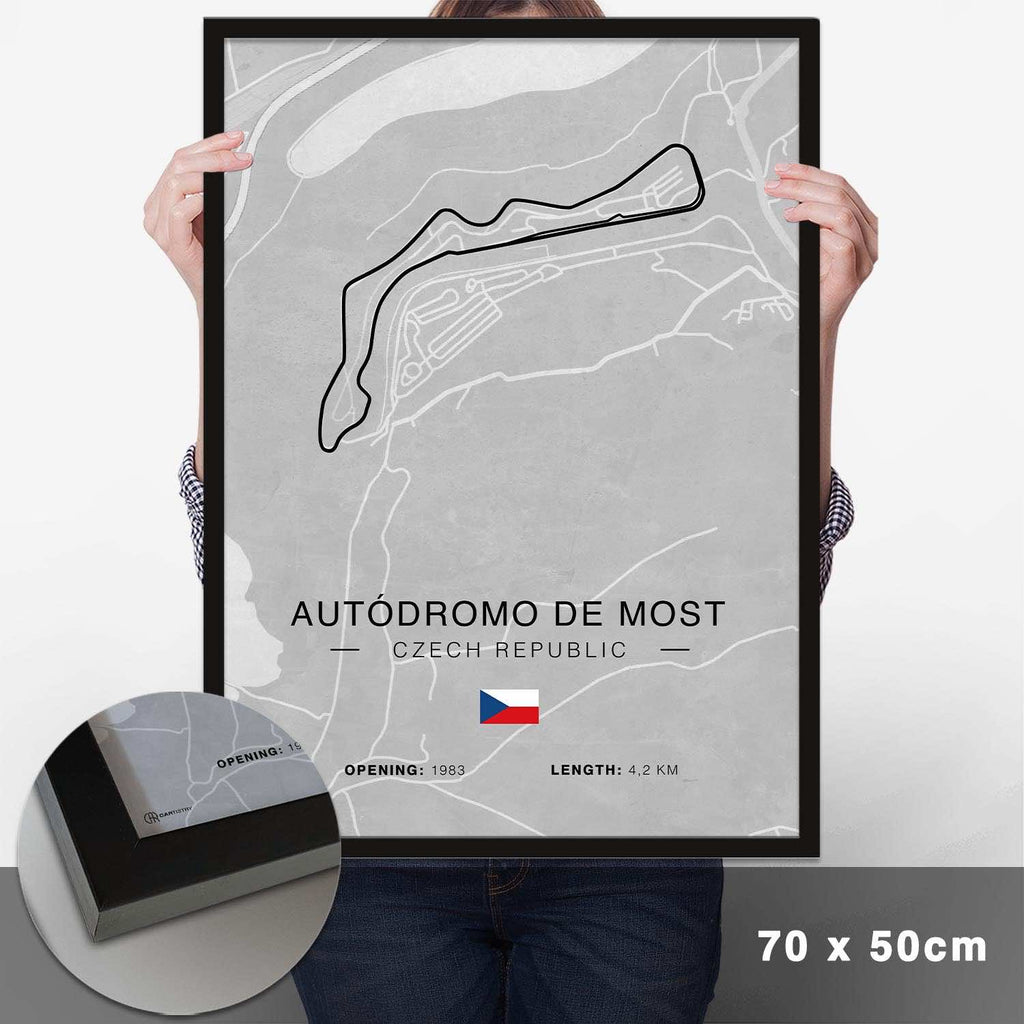 Autodrom Most Rennstrecken Poster - Hell - Cartistry