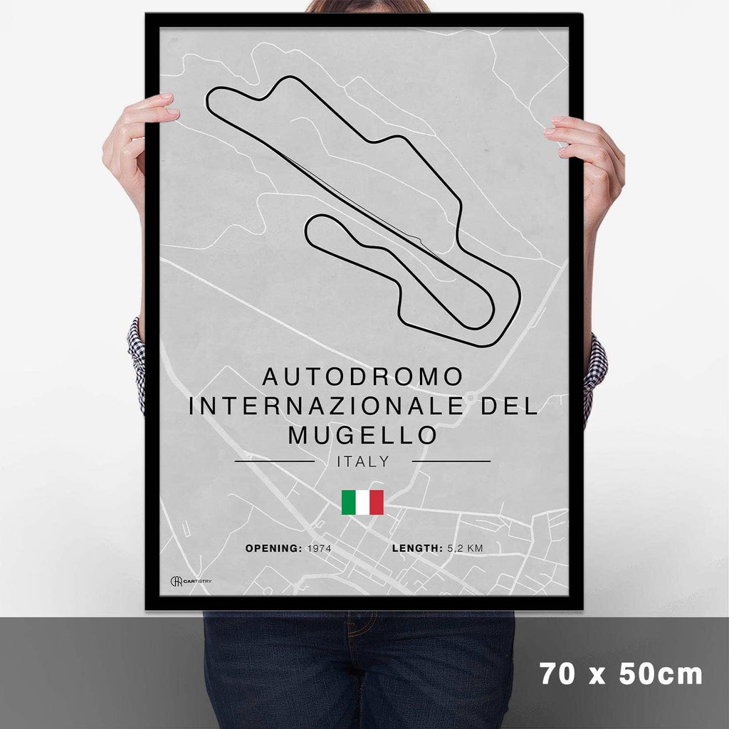 Mugello Rennstrecken Poster - Hell - Cartistry