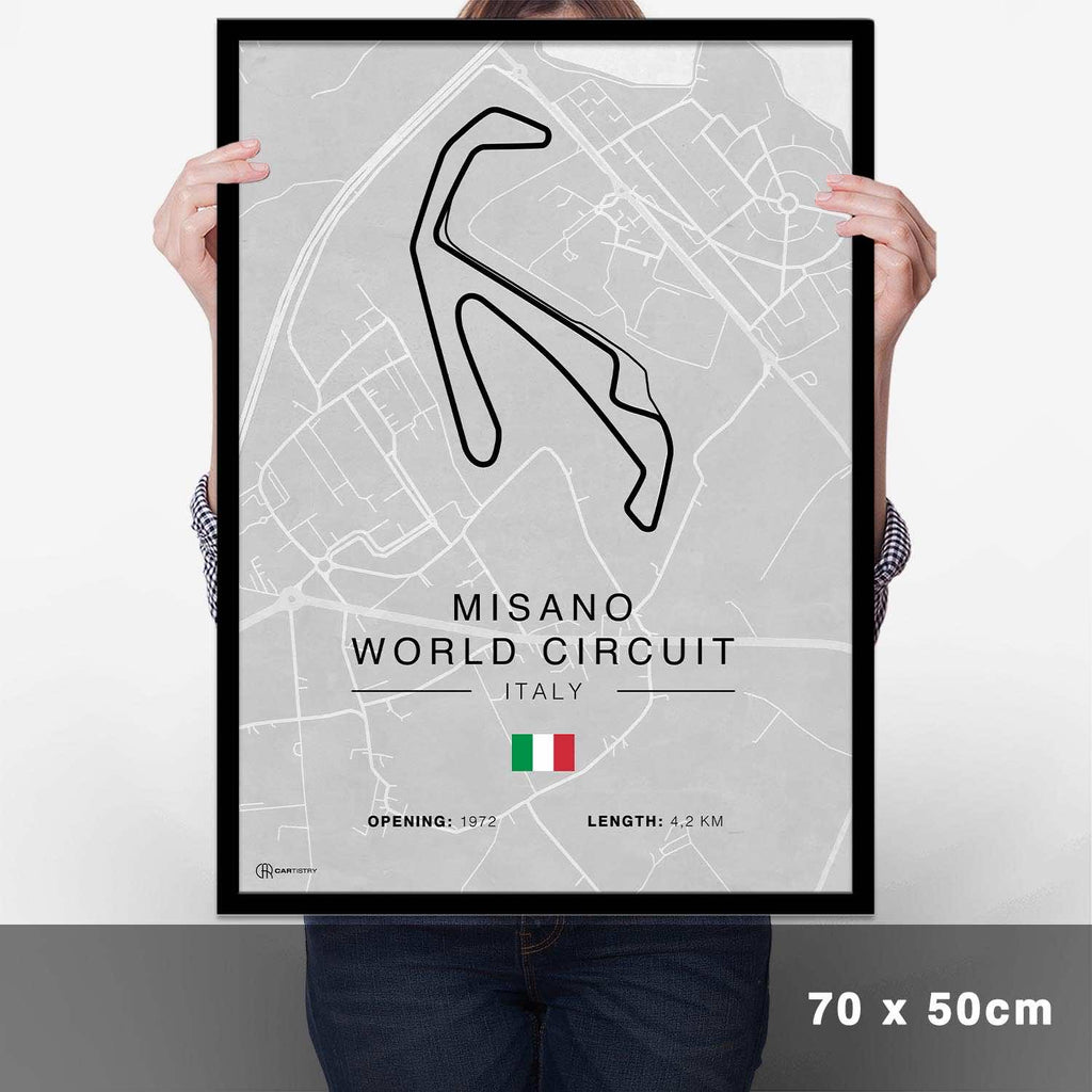 Misano Rennstrecken Poster - Hell - Cartistry
