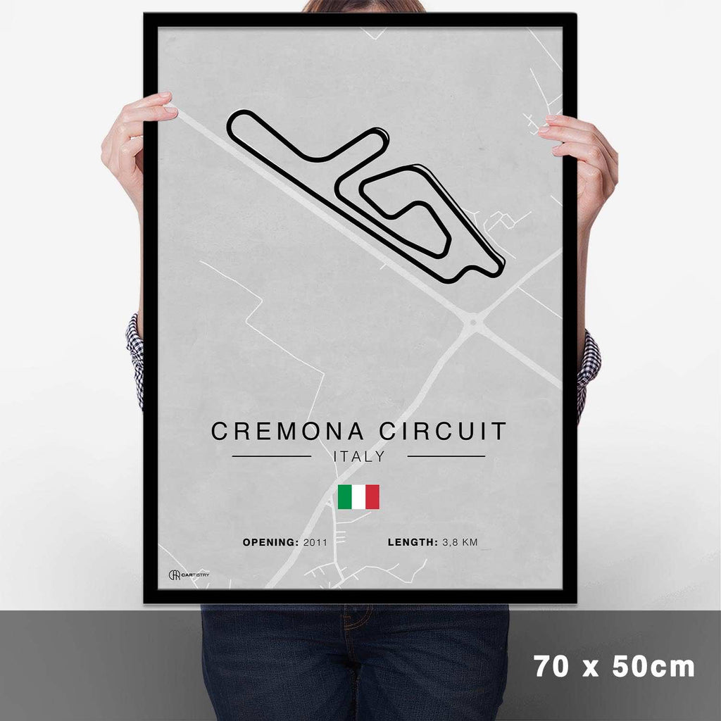 Cremona Rennstrecken Poster - Hell - Cartistry