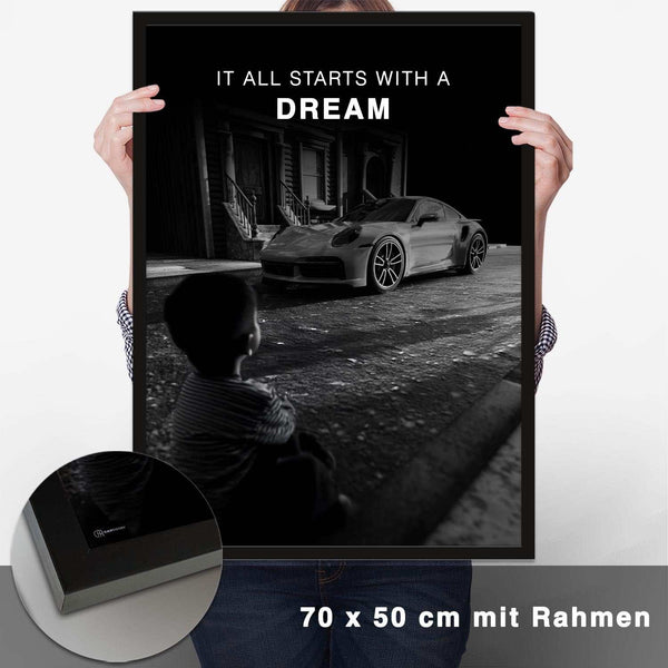 Lade das Bild in den Galerie-Viewer, "It all starts with a dream" Poster - CARTISTRY