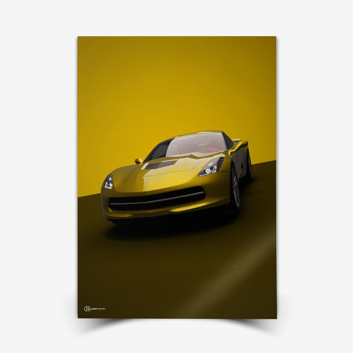 Corvette C7 Poster - Cartistry