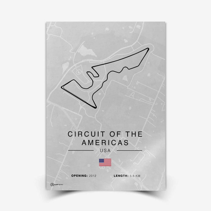 Circuit Americas Rennstrecken Poster - Hell - Cartistry