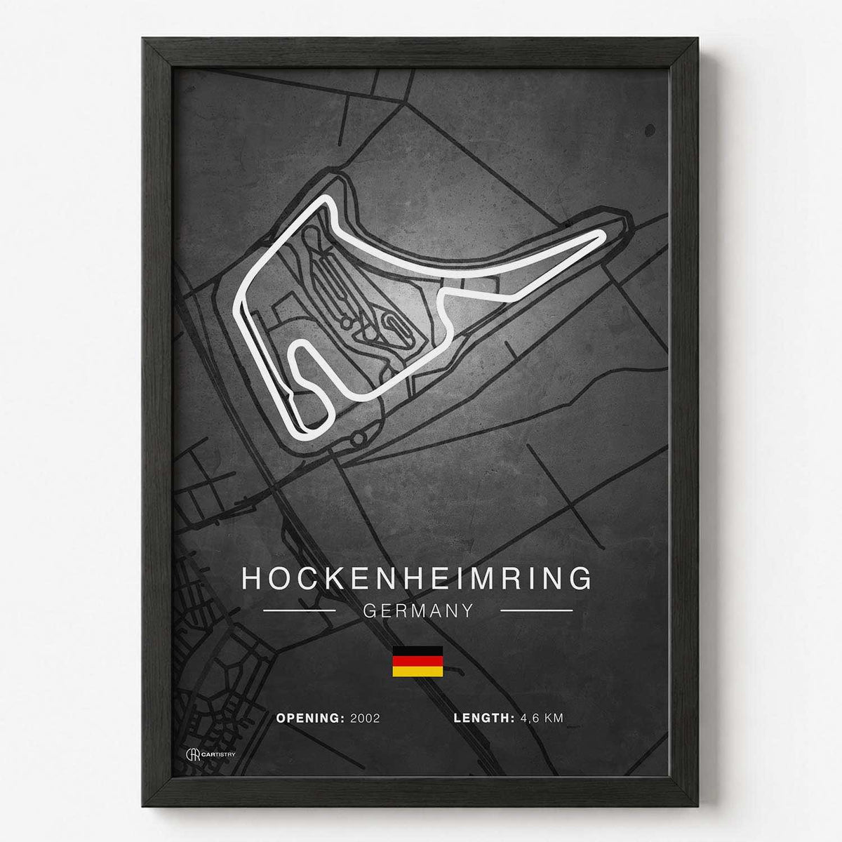Hockenheimring Rennstrecken Poster - Dunkel