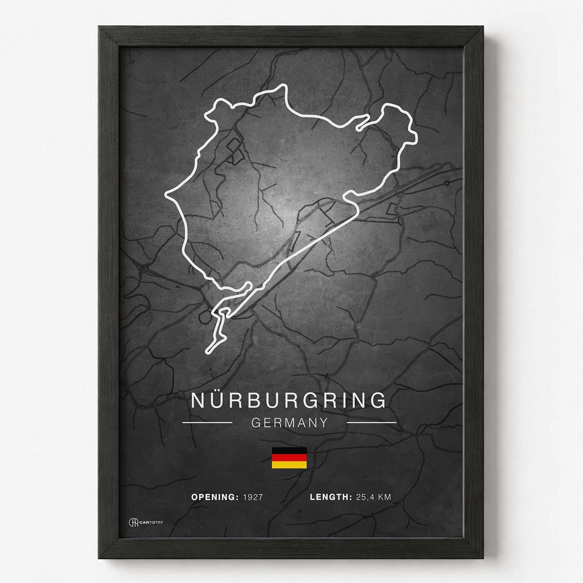 Nürburgring Rennstrecken Poster - Dunkel