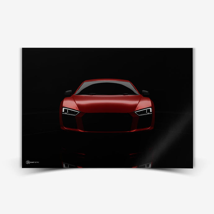 R8 Dark Front Poster - Cartistry