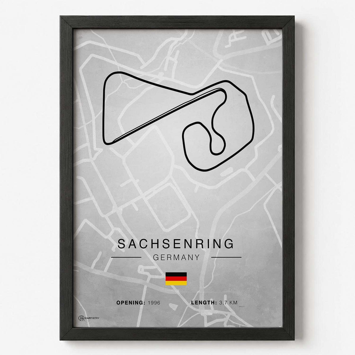 Sachsenring Rennstrecken Poster - Hell