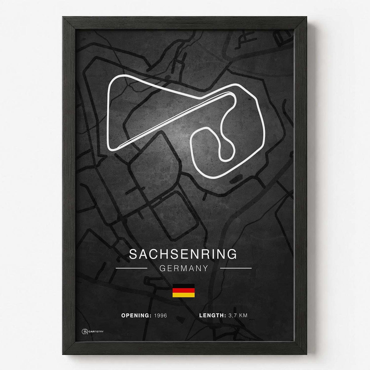 Sachsenring Rennstrecken Poster - Dunkel