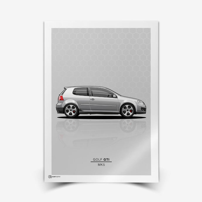 Golf 5 GTI Poster - Cartistry