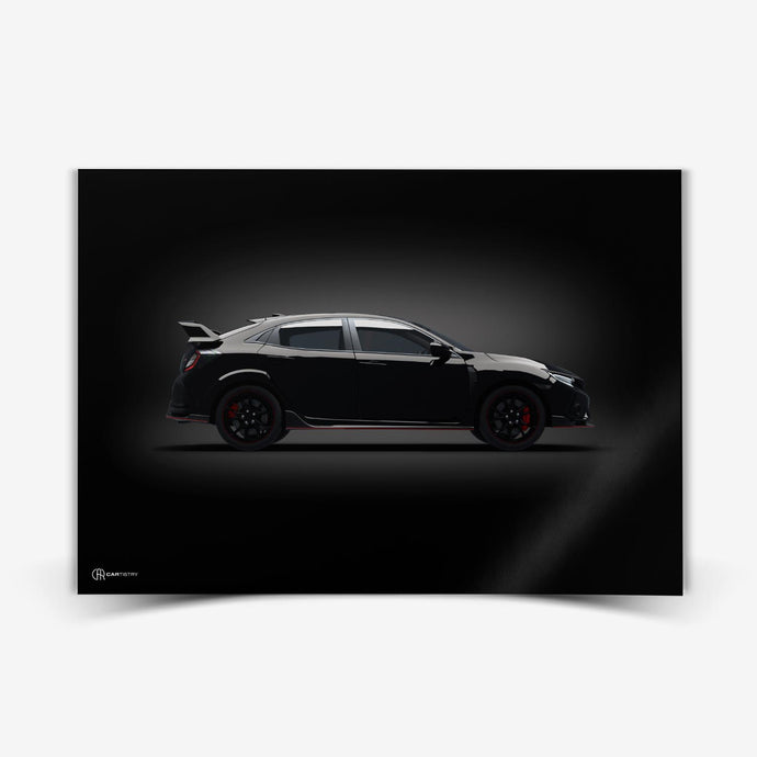 Civic Type R Poster Seite Dunkel - Cartistry