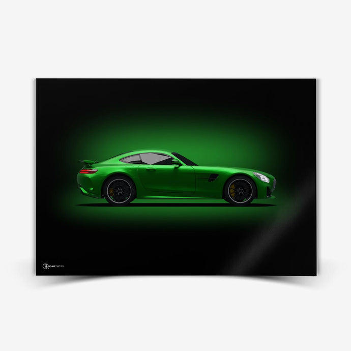 AMG GT R Poster Seite Dunkel - Cartistry