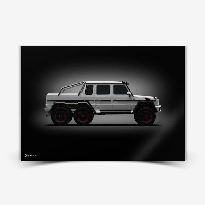 G63 6x6 AMG Poster Seite Dunkel - Cartistry