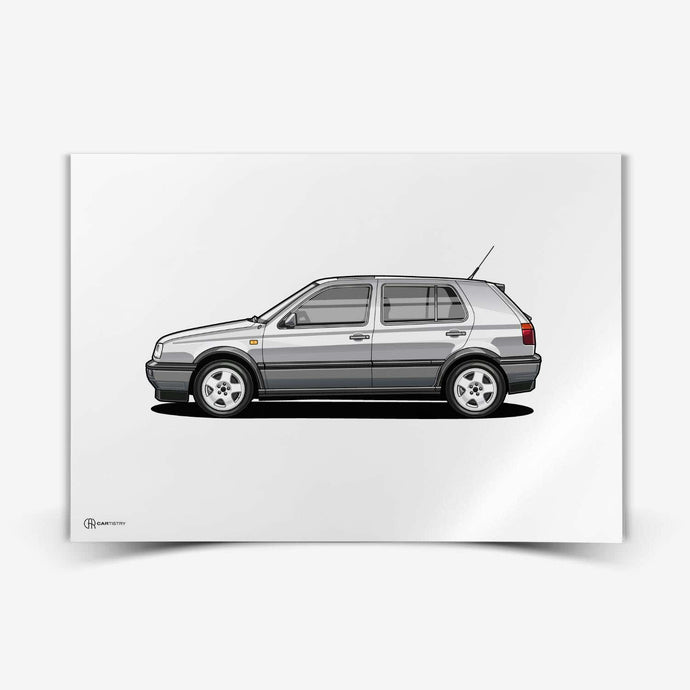 Golf 3 GTI Poster Hell - Cartistry