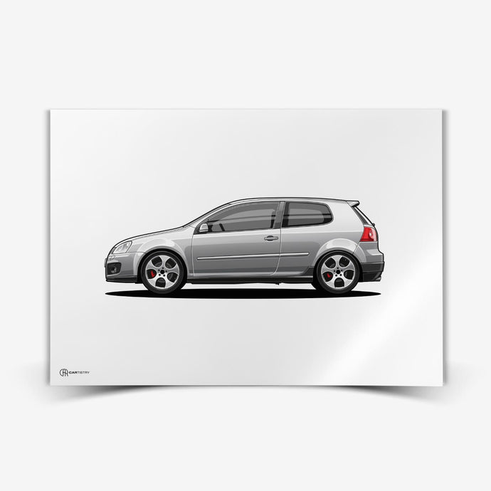 Golf 5 GTI Poster Hell - Cartistry