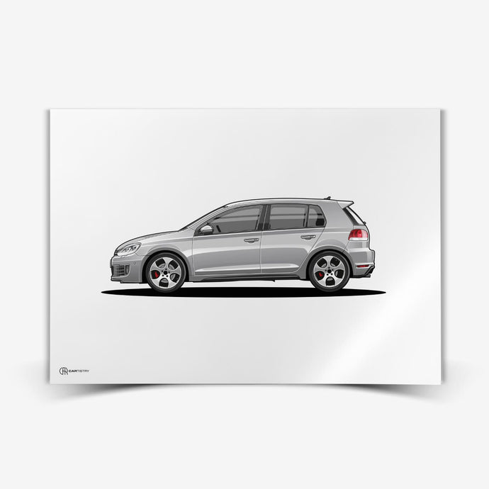 Golf 6 GTI Poster Hell - Cartistry
