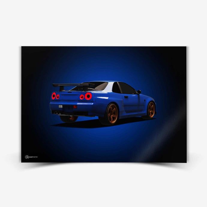 GT-R R34 Poster - Cartistry