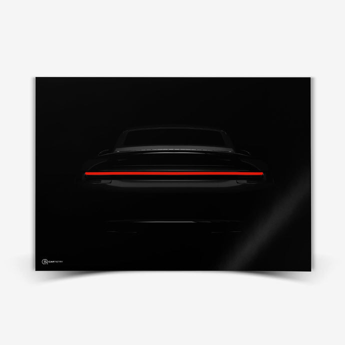 911 Turbo (992) Neon Poster - Cartistry