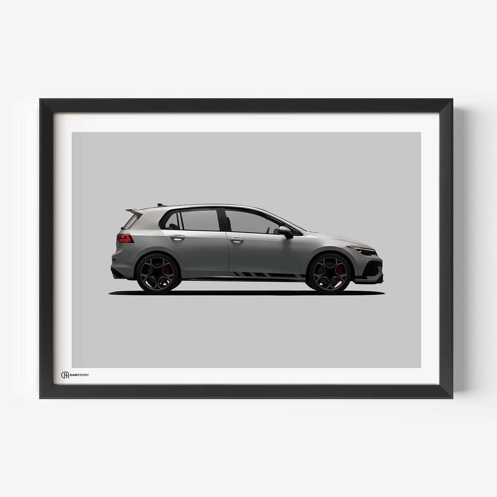 Größenvergleich für 2er Set Golf GTI & Golf R Poster