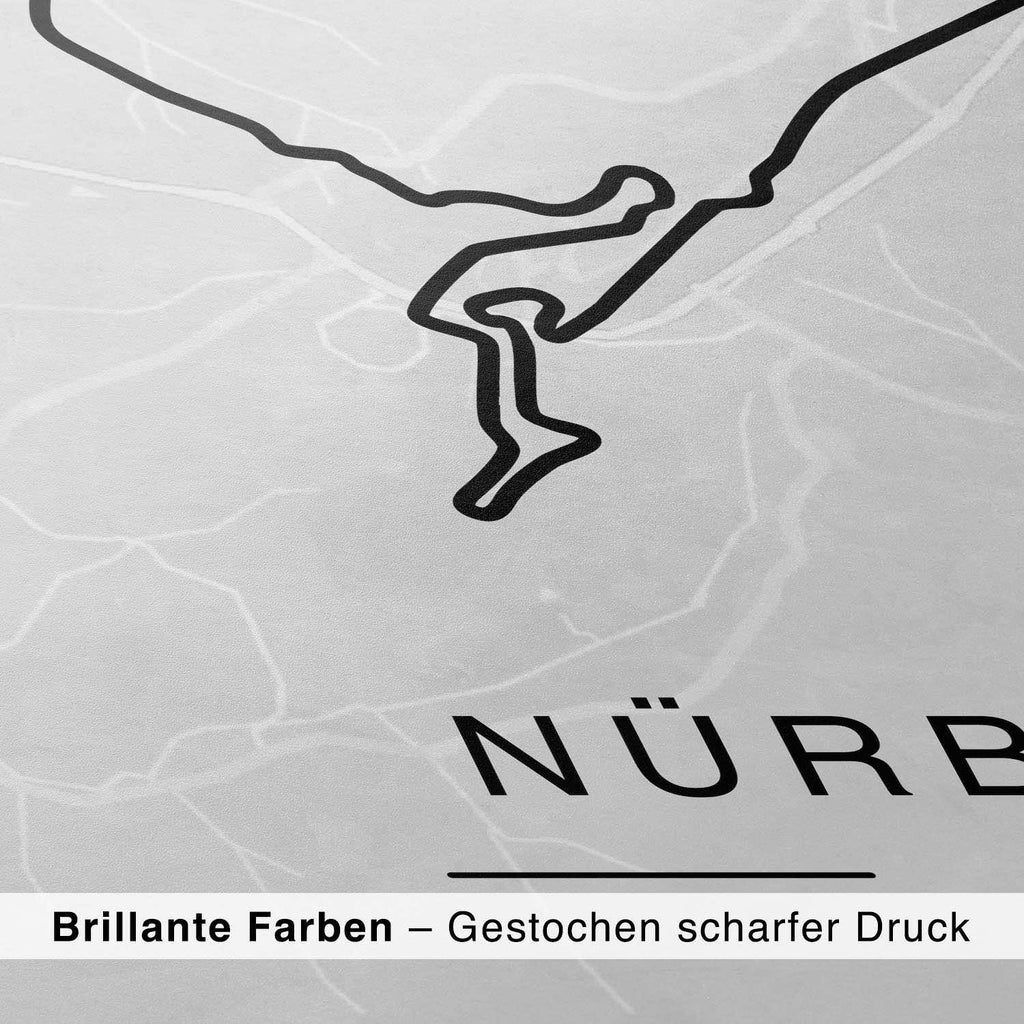 3er Set Rennstrecken Poster Deutschland - Hell