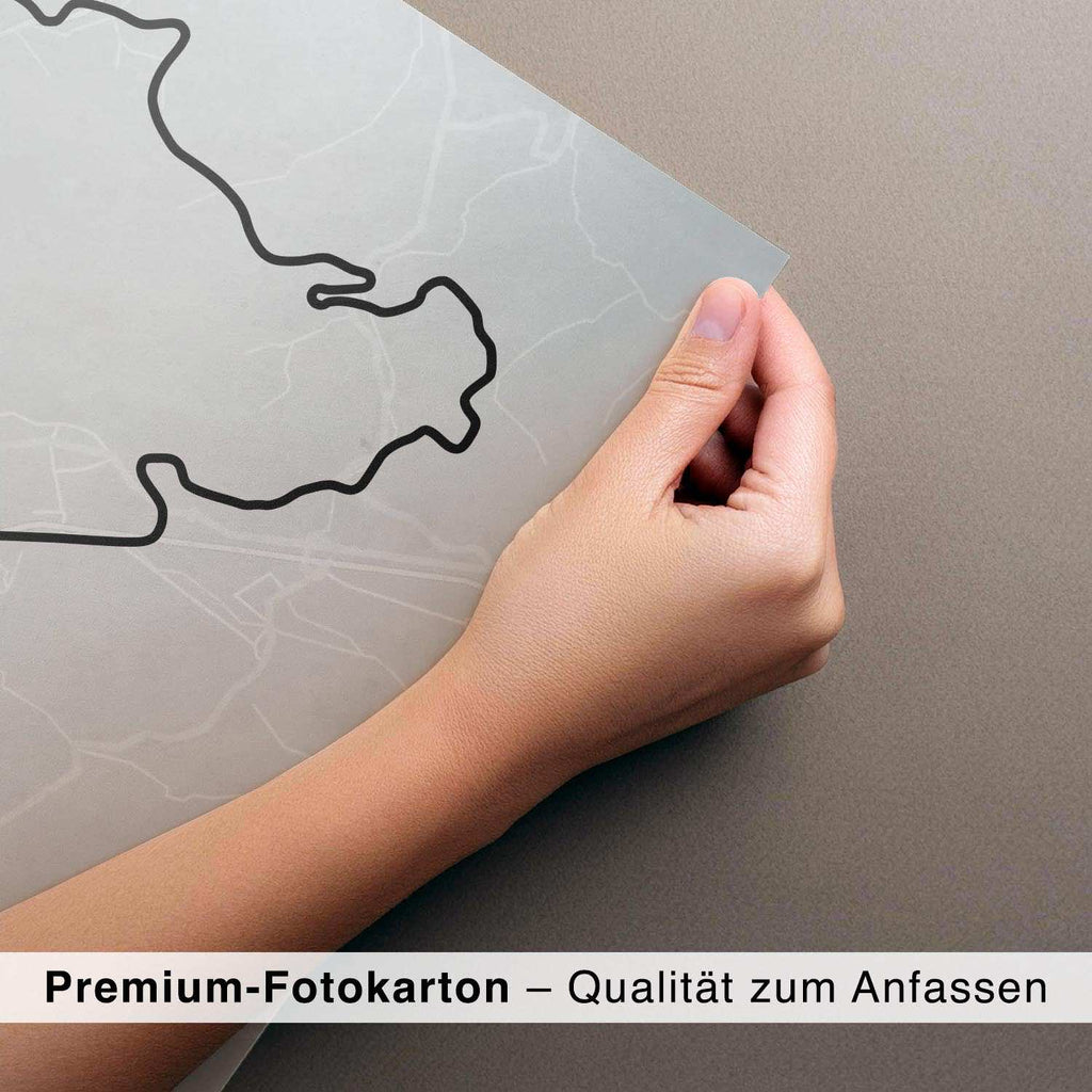 3er Set Rennstrecken Poster Deutschland - Hell
