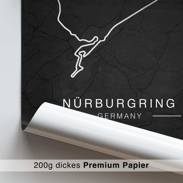 Lade das Bild in den Galerie-Viewer, Nürburgring Rennstrecken Poster - Dunkel - Cartistry
