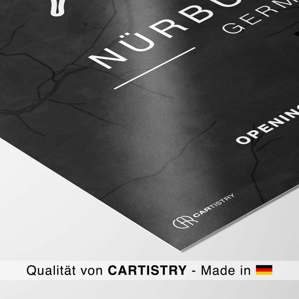 Lade das Bild in den Galerie-Viewer, 3er Set Rennstrecken Poster Deutschland - Dunkel
