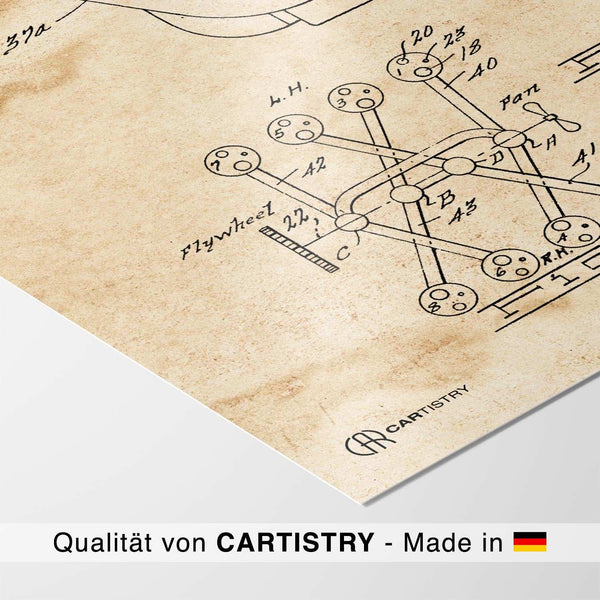 Lade das Bild in den Galerie-Viewer, Patent Poster V8 Motor - Cartistry
