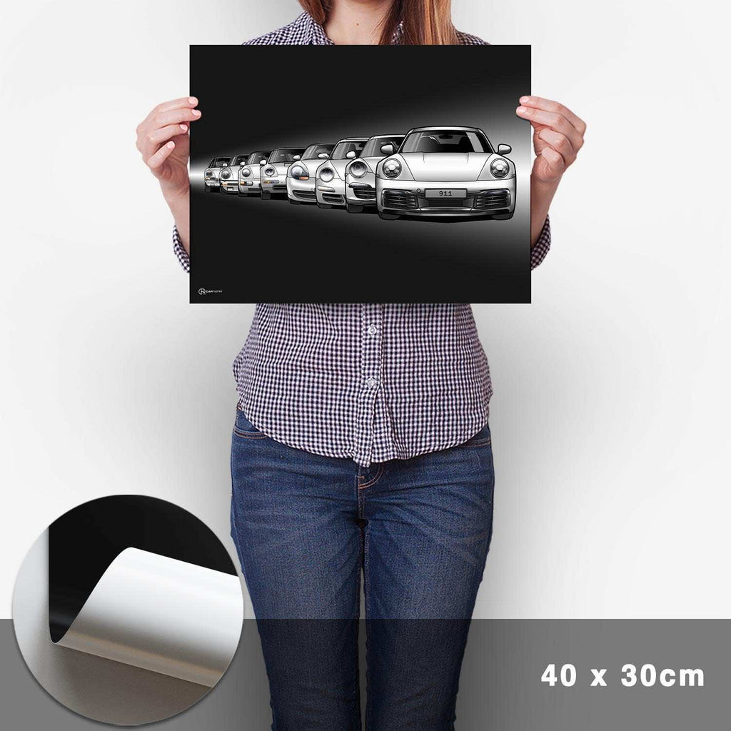 911 Generationen Poster Dunkel - Cartistry