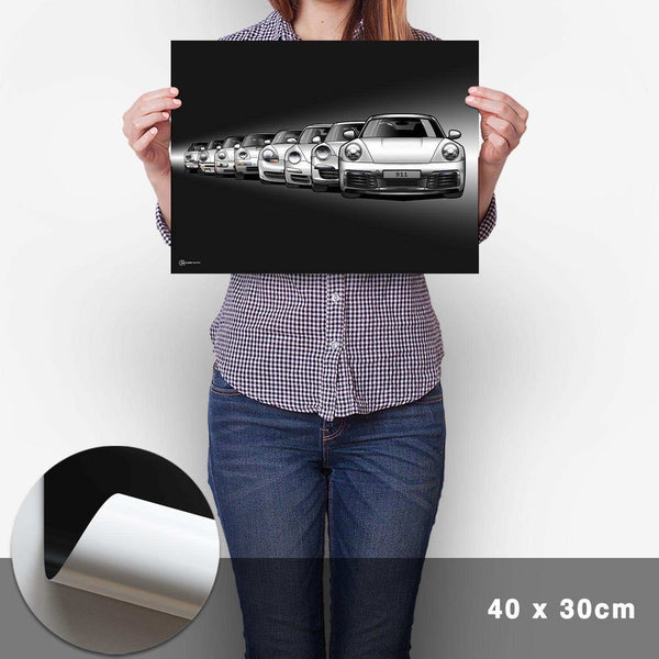 Lade das Bild in den Galerie-Viewer, 911 Generationen Poster Dunkel - Cartistry
