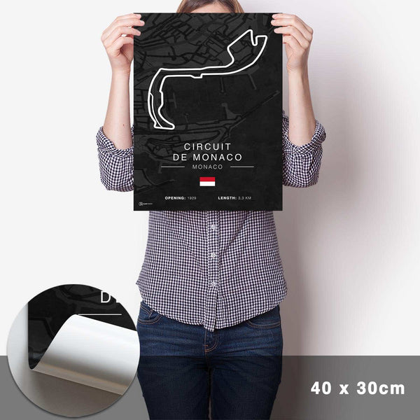 Lade das Bild in den Galerie-Viewer, Monaco Rennstrecken Poster - Dunkel - Cartistry

