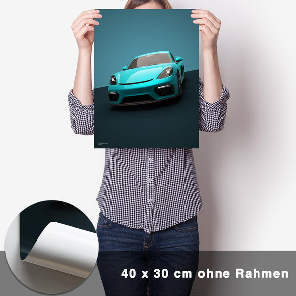 Lade das Bild in den Galerie-Viewer, Cayman GT4 Poster - CARTISTRY
