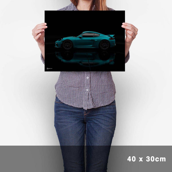 Lade das Bild in den Galerie-Viewer, Cayman GT4 Dark Seite Poster - Cartistry
