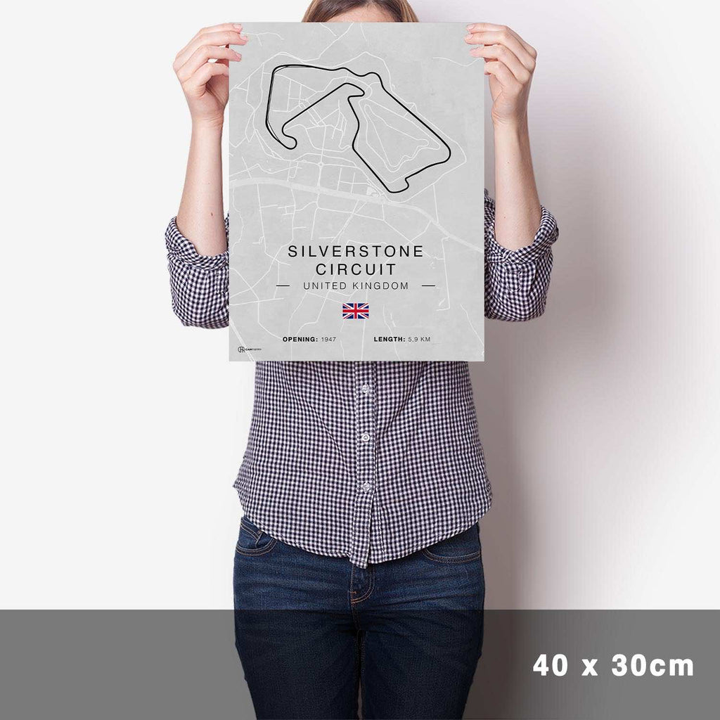 Silverstone Rennstrecken Poster - Hell - Cartistry