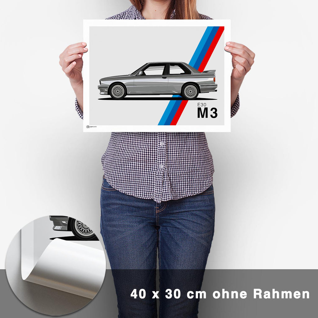 M3 E30 Artwork Poster - CARTISTRY