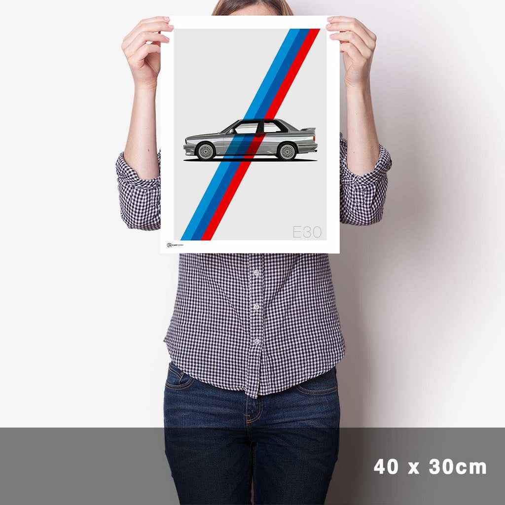 M3 E30 - Stripes Poster - Cartistry